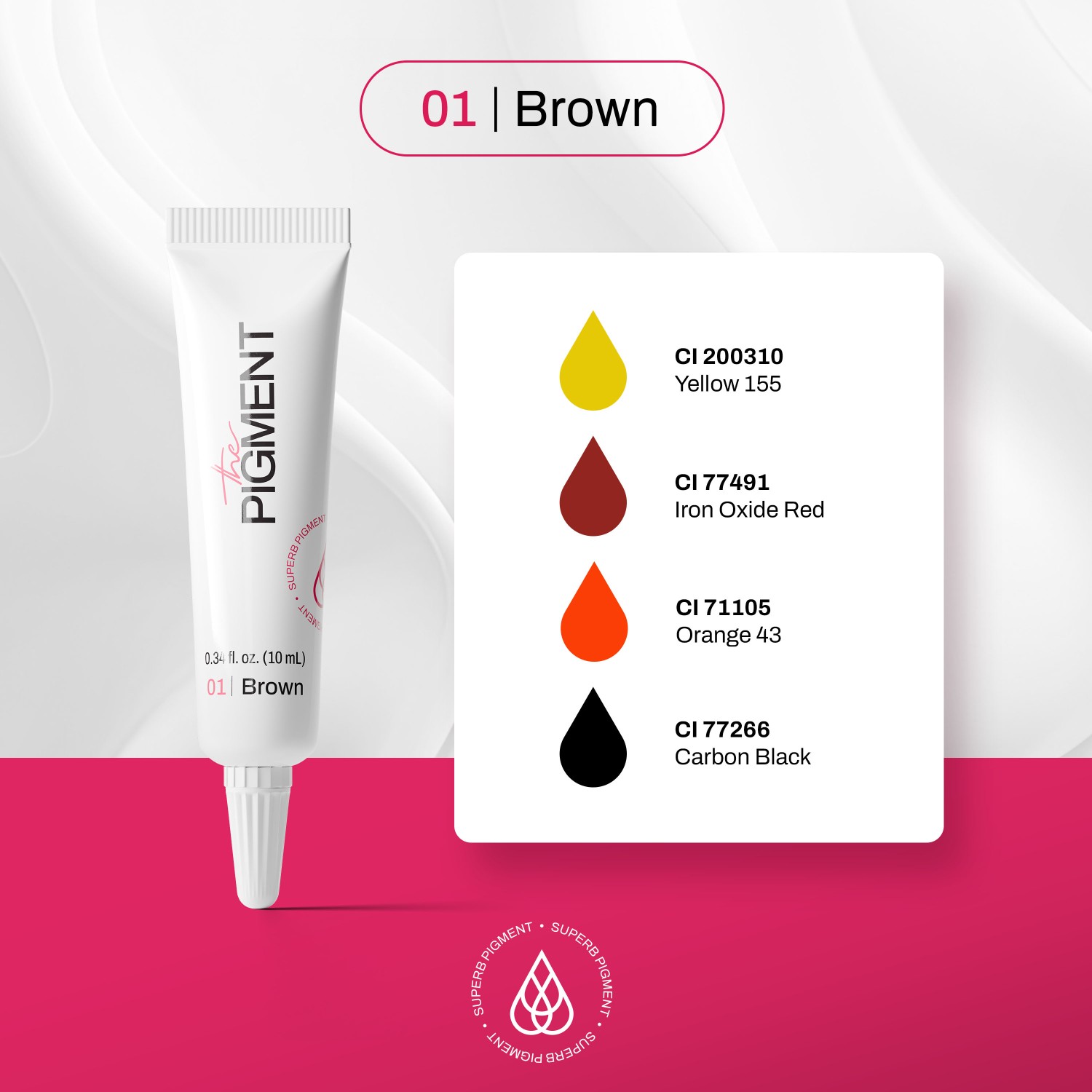 THE PIGMENT მიკრობლეიდინგის პიგმენტი Brown 1 10 მლ.